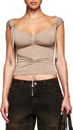 I.AM.GIA Asha Ruched Crop Top