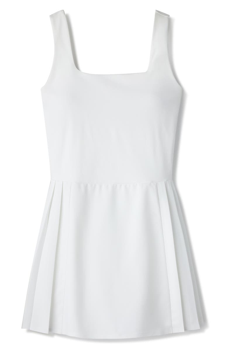 Rhone Rally Pleated UPF 50+ Minidress, Alternate, color, Snow White