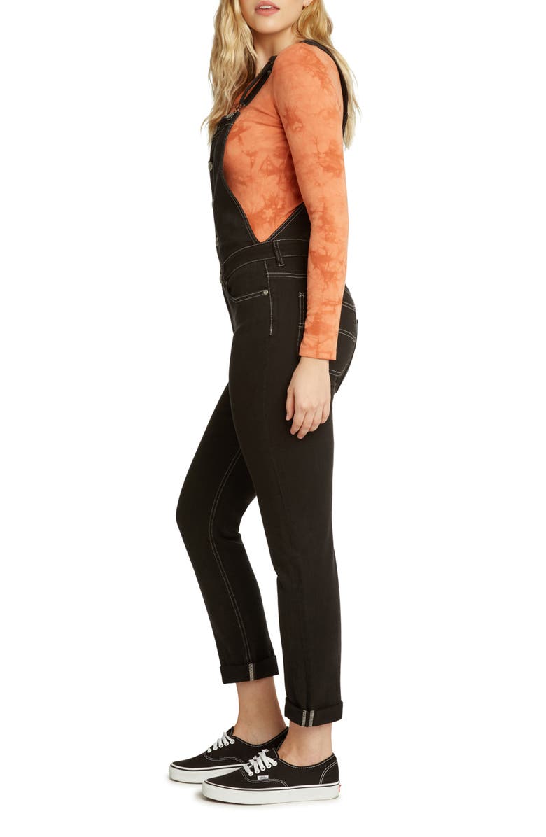 Dickies Button Front Denim Overalls, Alternate, color, 