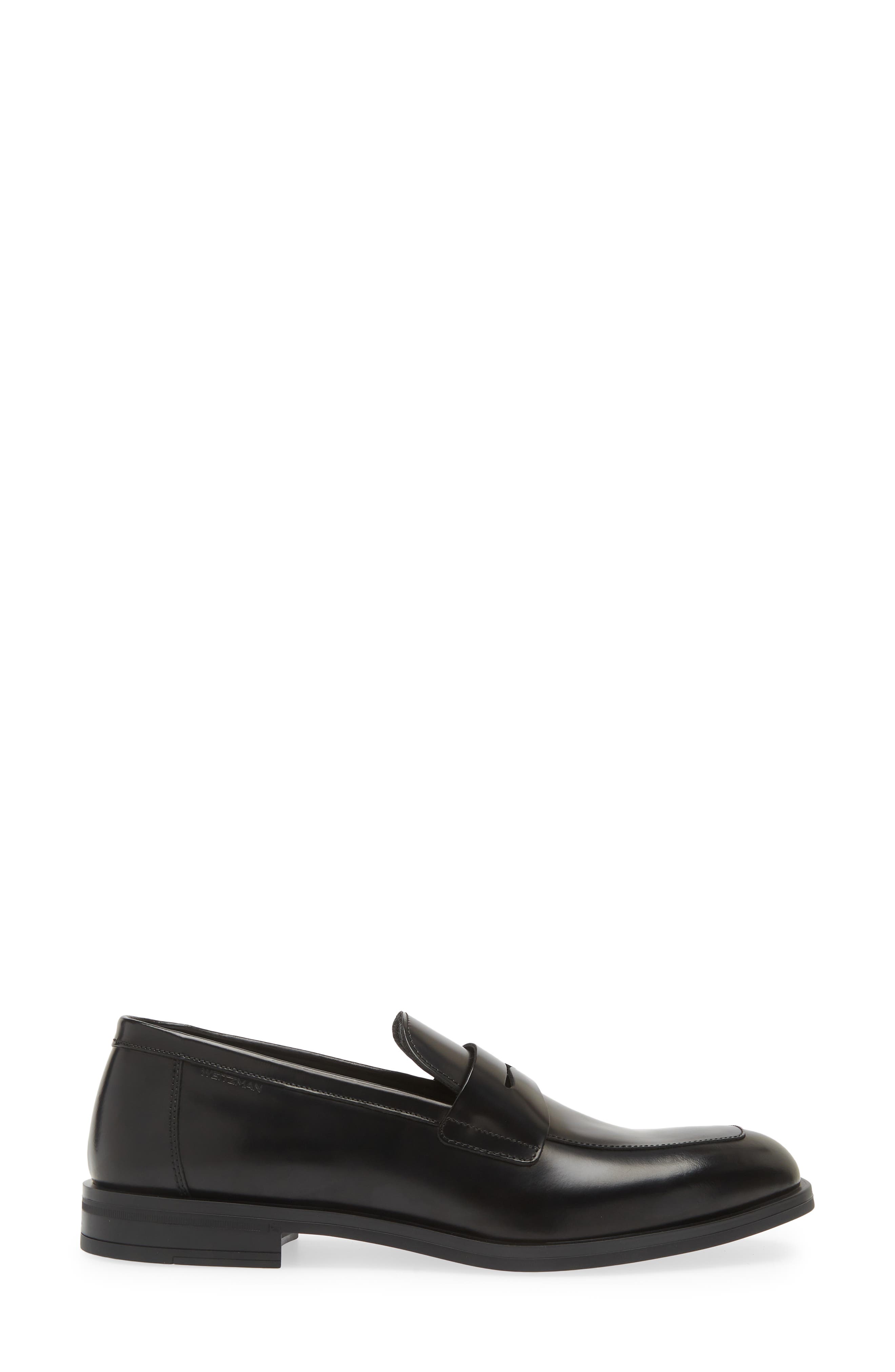 Stuart Weitzman Club Classic Penny Loafer, Alternate, color, Black