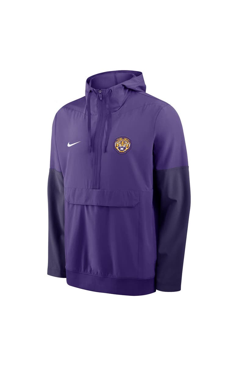 Nike Men's Nike Purple LSU Tigers Anorak Half-Zip Hoodie Jacket, Alternate, color, Purple