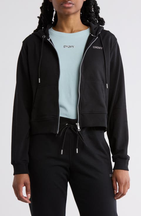 Mini Stud Logo Zip Hoodie