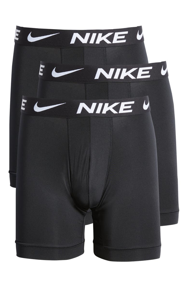 Nike 3-Pack Long Boxer Briefs, Alternate, color, Black/Black/Black
