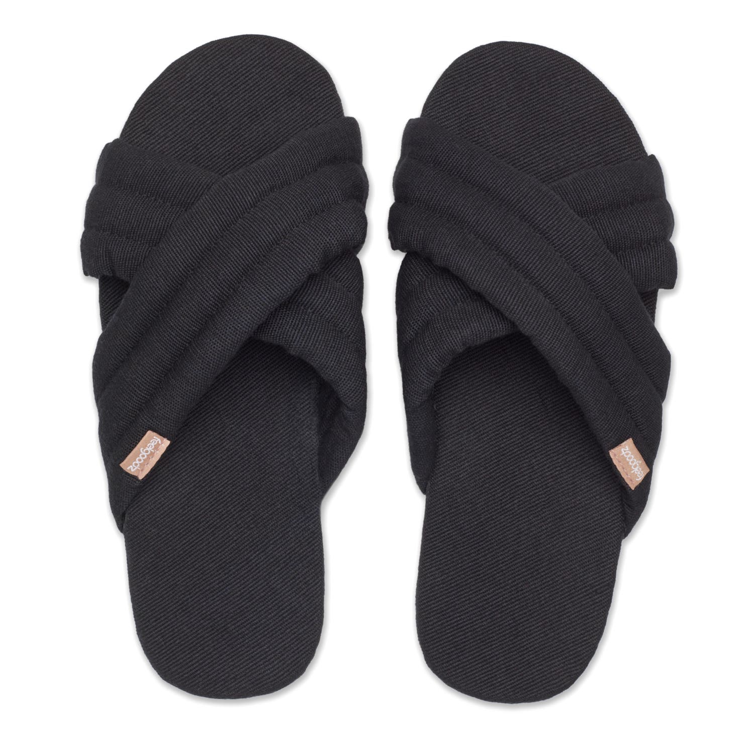 Feelgoodz Women's Quilted Cross-Strap Slipper / House Shoes, Alternate, color, Roxborough