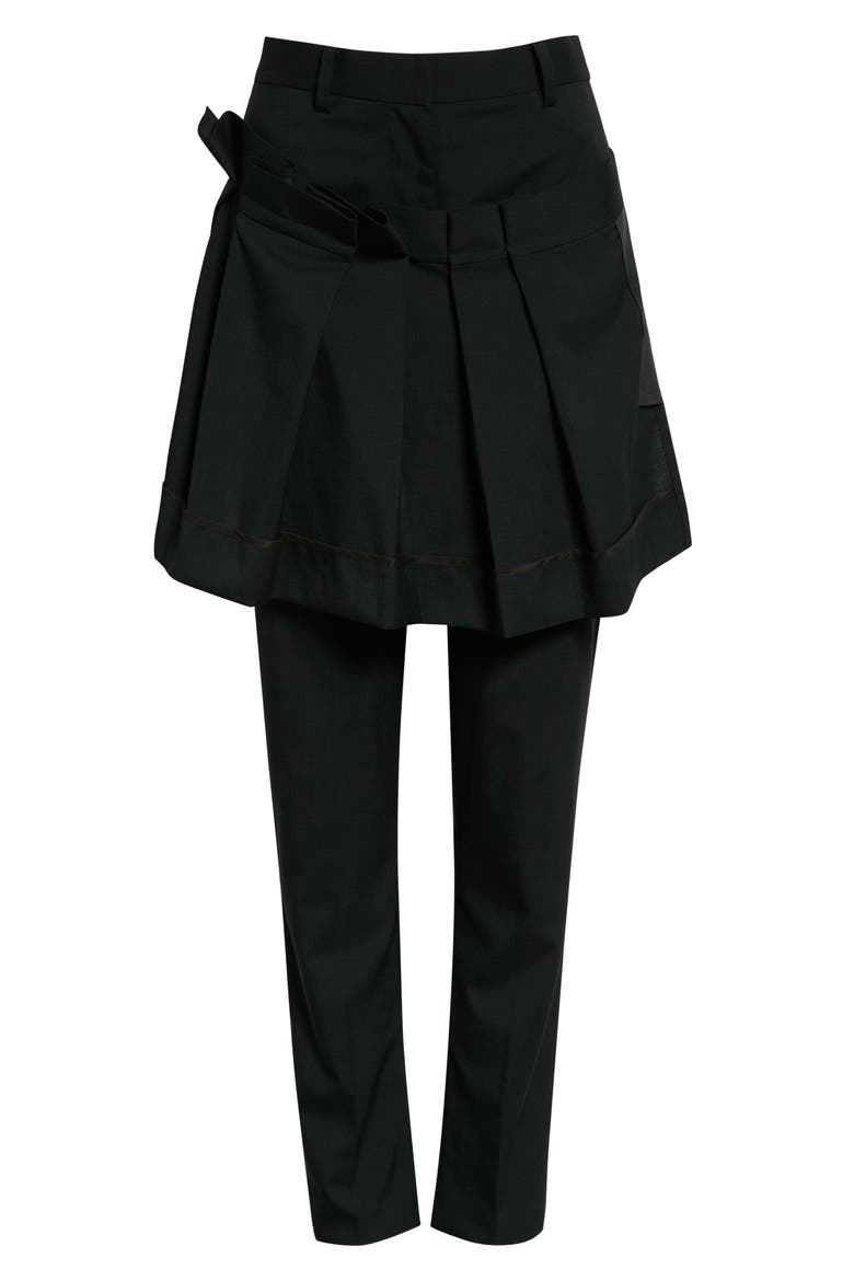 Skirt Front Suit Pants, Alternate, color, BLACK