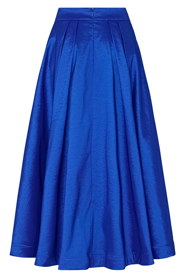 Juliet Taffeta Midi Skirt, Alternate, color, BLUE