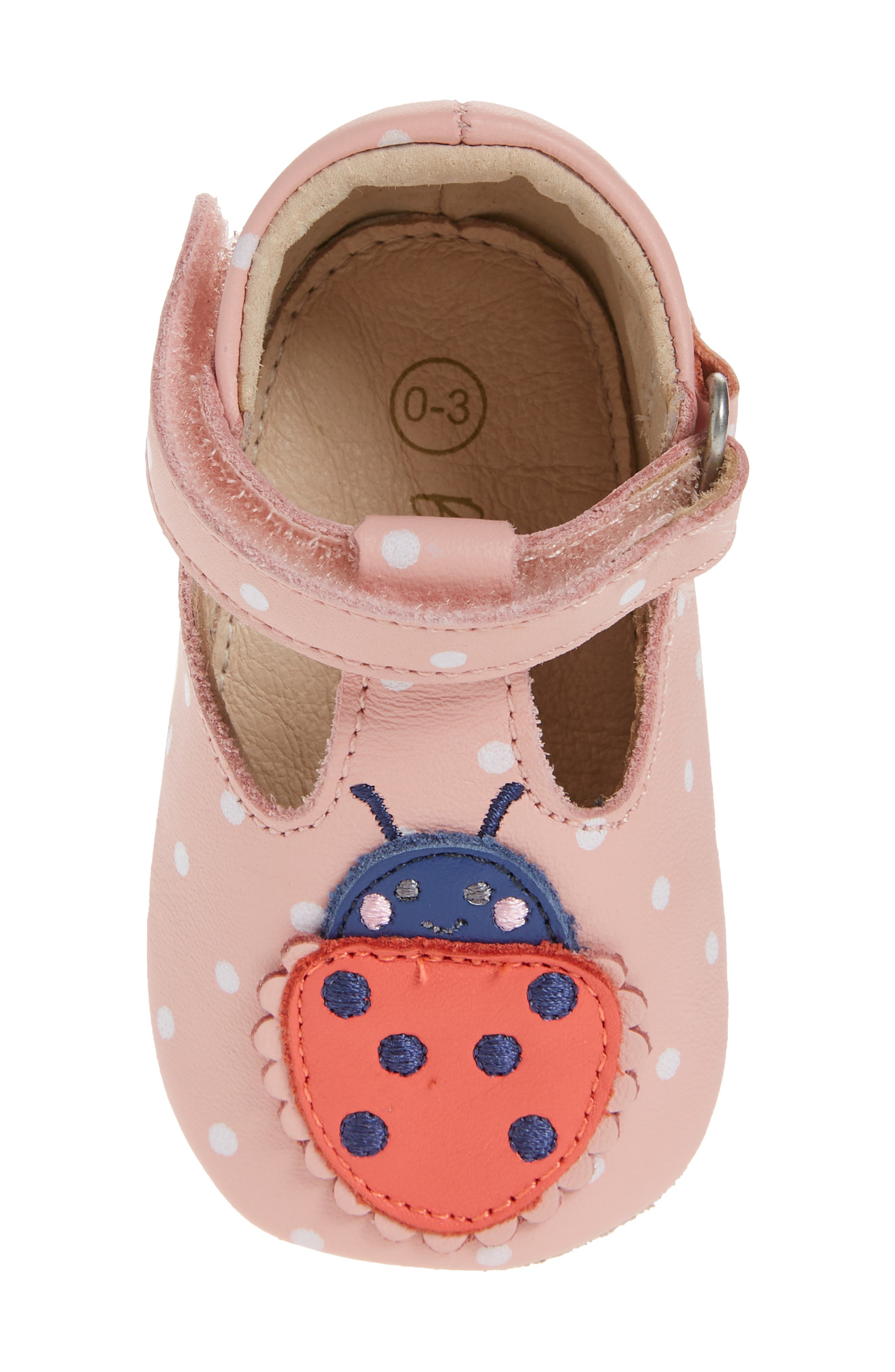 Boden Kids' Critter Appliqué Mary Jane Shoe, Alternate, color, PINK LADYBIRD