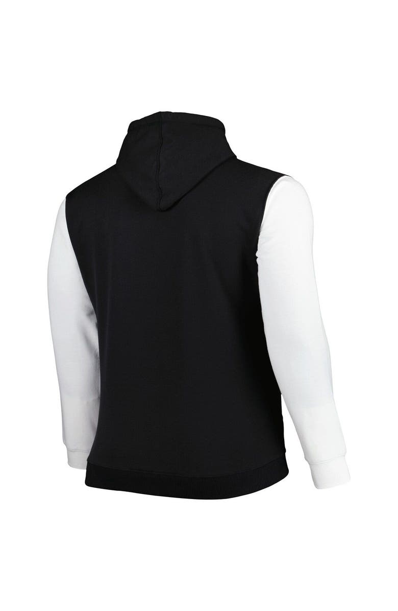 FANATICS Men's Fanatics Branded Black/White Brooklyn Nets Big & Tall Bold Attack Pullover Hoodie, Alternate, color, Black