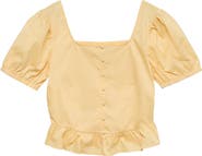 VERO MODA Friba Puff Sleeve Peplum Top