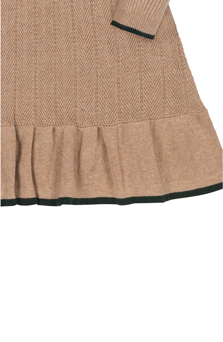 Hope & Henry Baby Girls' Organic Mock Neck Flounce Sweater Dress, Infant, Alternate, color, 