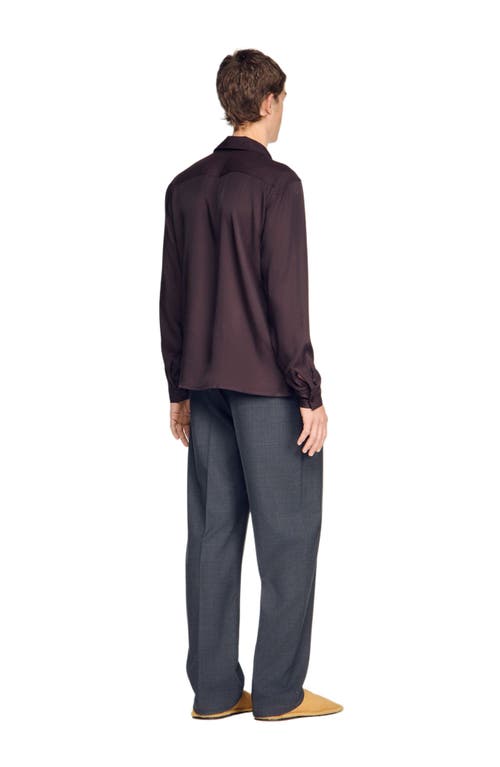 Sandro Floaty Shirt In Brown