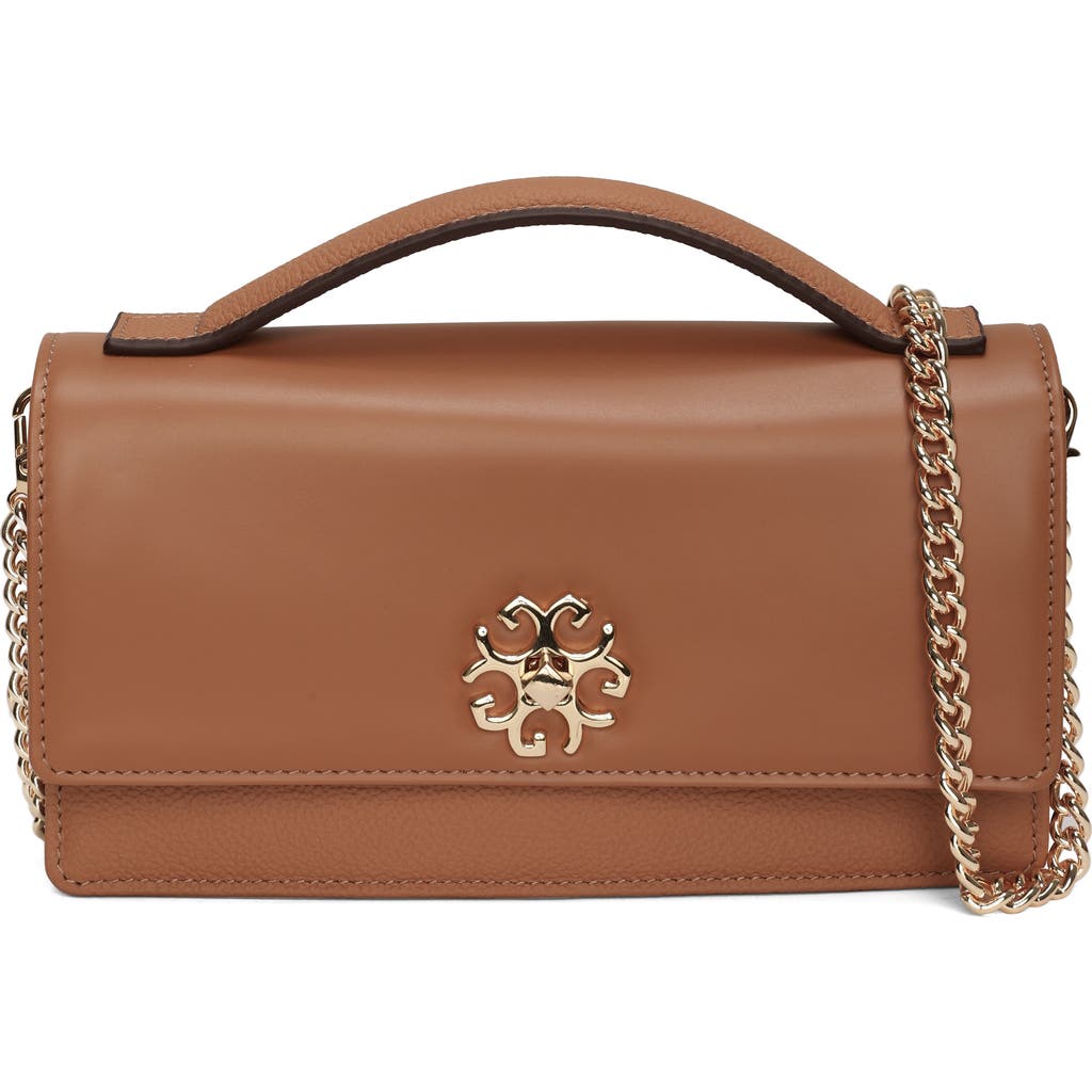 Gorski Top Handle Purse With Crossbody Chain In Black