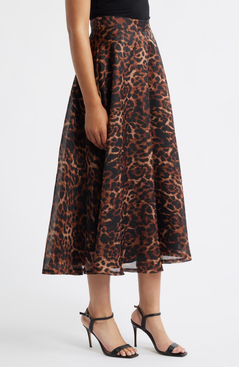 Anne Klein A-Line Midi Dress, Alternate, color, Anne Black Multi