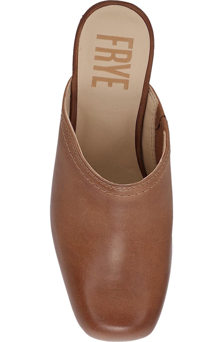 Frye Campus Leather Clog, Alternate, color, Saddle