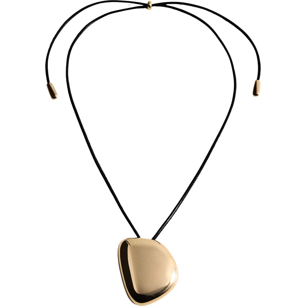 Mango Pendant Slider Necklace In Gold