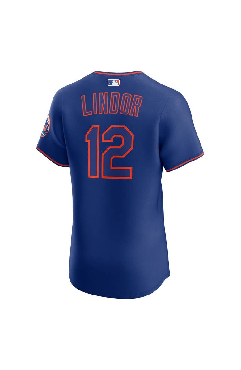 Nike Men's Nike Francisco Lindor Royal New York Mets Alternate 2 Elite Jersey, Alternate, color, 
