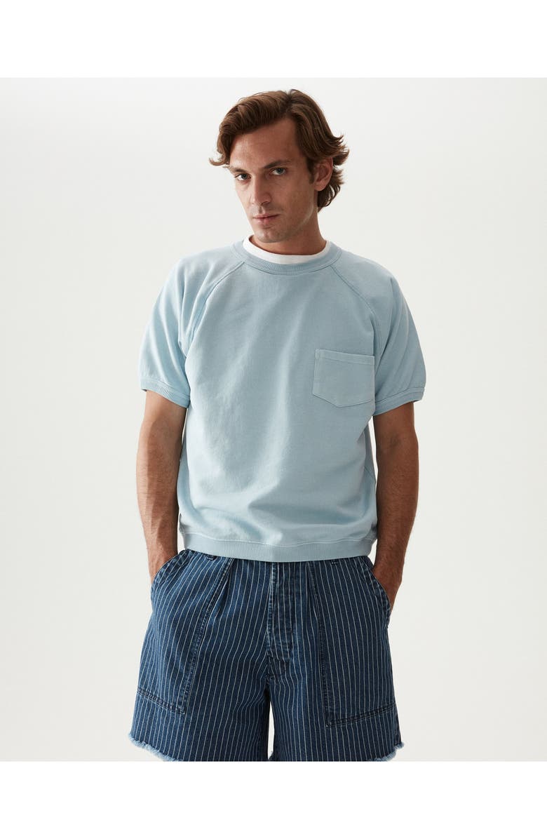 Fortela Highway Short-Sleeve Brushed Jersey Sweatshirt, Alternate, color, Light Blue