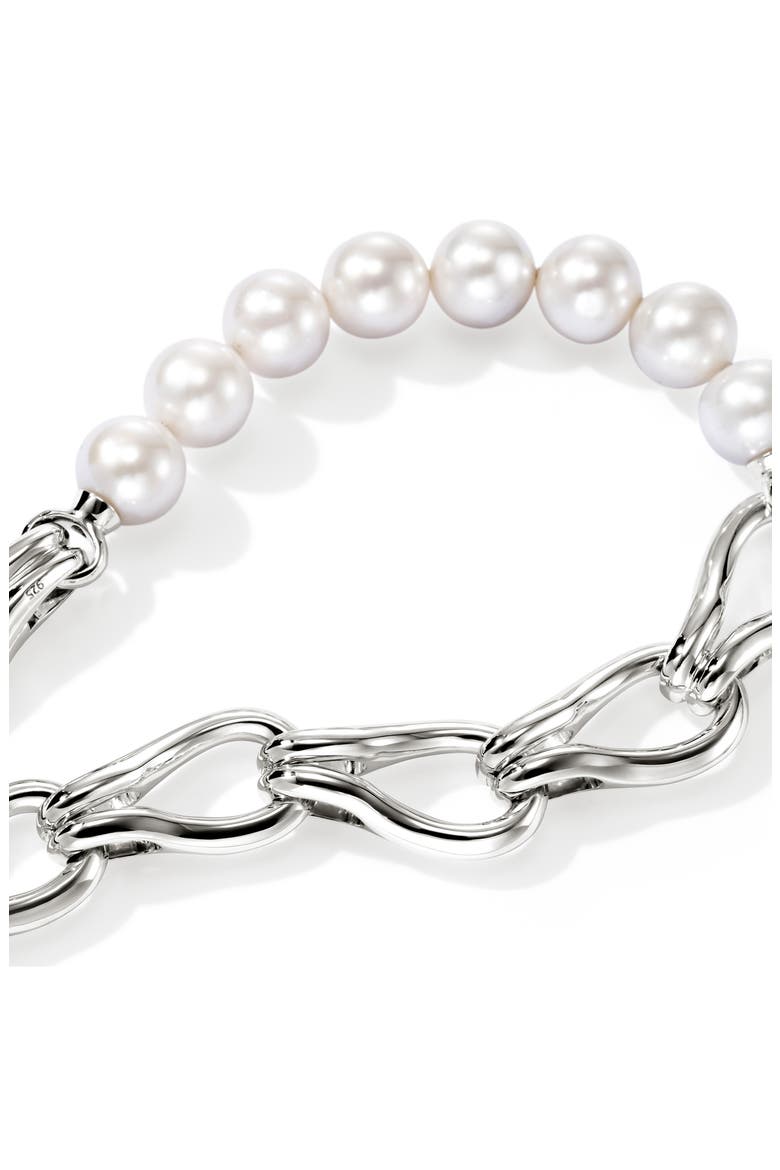 Surf Bracelet, Sterling Silver, Pearls, 10.5mm, Alternate, color, STERLING SILVER