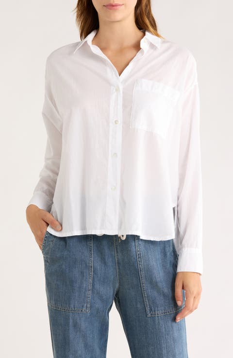 Oversize Long Sleeve Button-Up Shirt