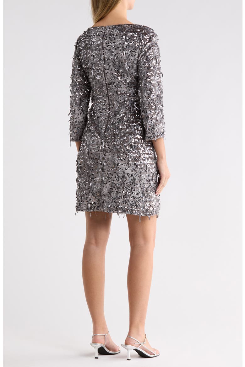 Sequined Boat Neck Shift Dress, Alternate, color, STL