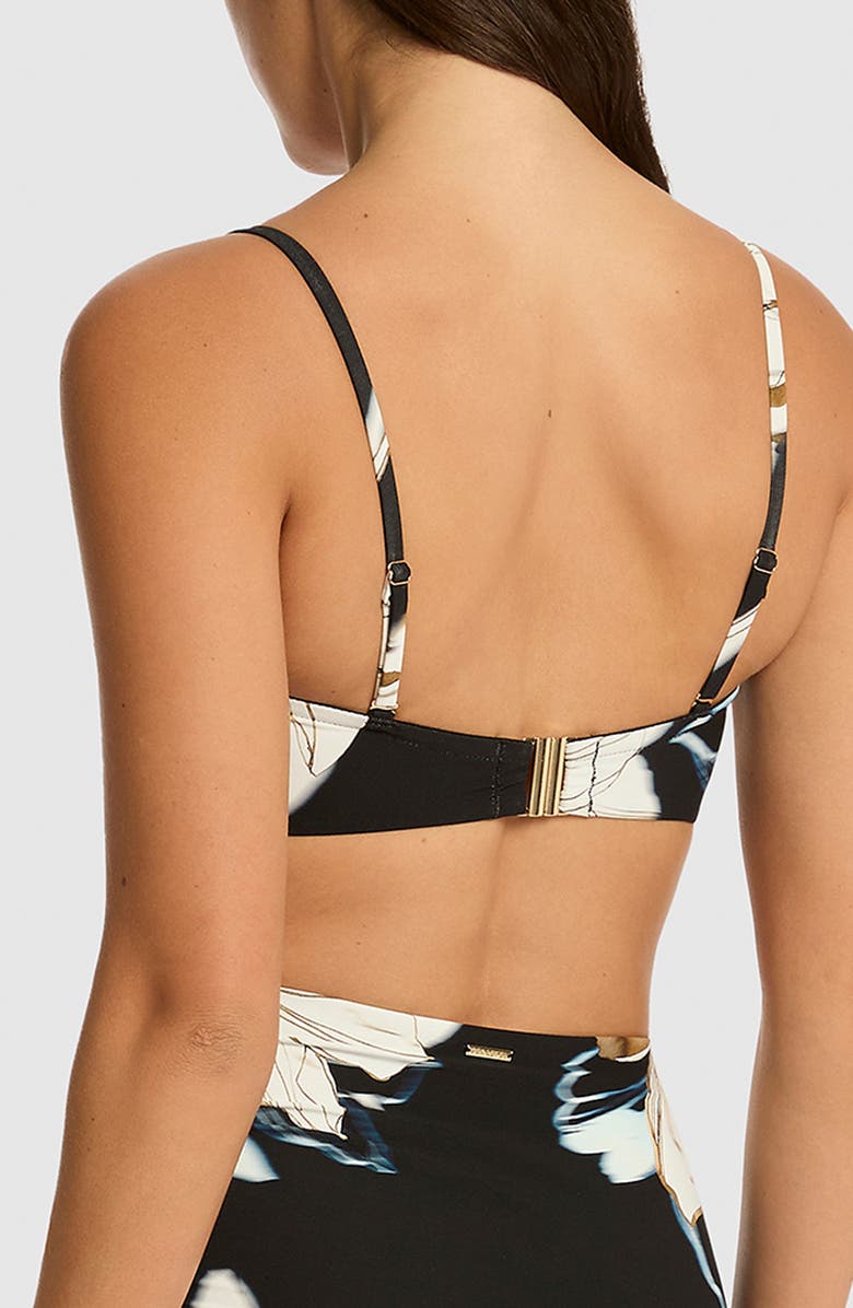 Sea Level La Luna High Waist Gathered Side Bikini Bottoms, Alternate, color, Black