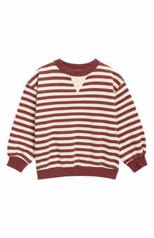 Kids' Stripe Oversized Cotton Sweatshirt
