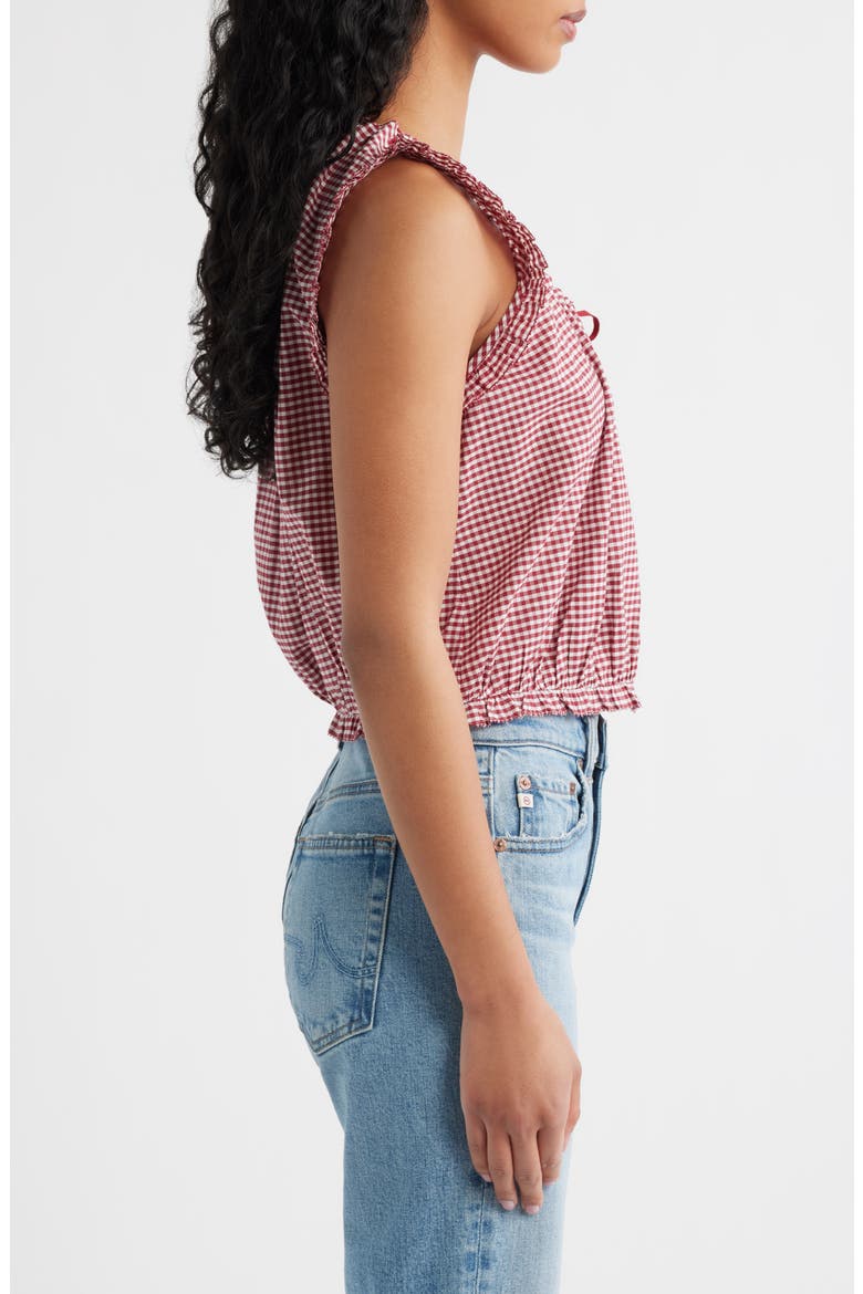Traveler Organic Cotton Gingham Top, Alternate, color, MULBERRY LA MADDALENA GINGHAM