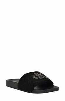 Ahva Faux Fur Slide Sandal
