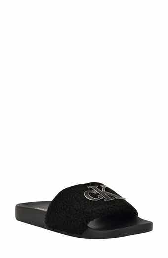 Ahva Faux Fur Slide Sandal
