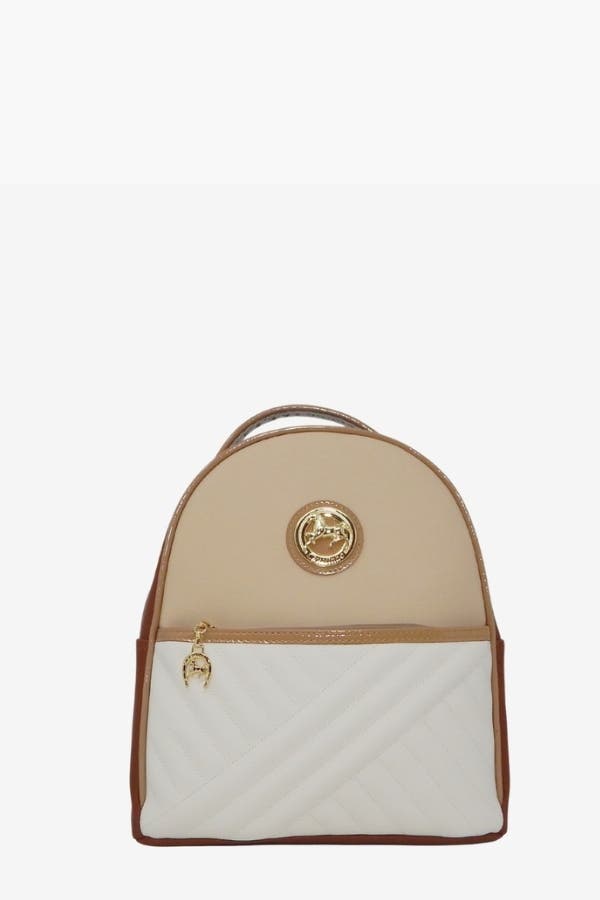 Ciao Bella 207 Backpack, Main, color, Beige / White