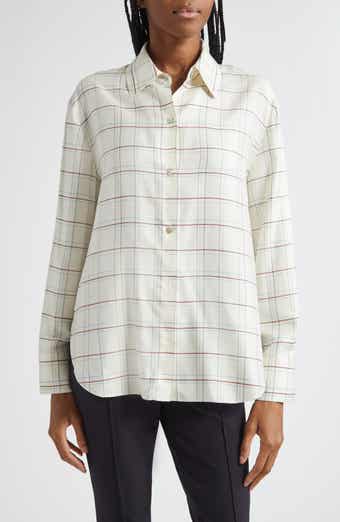 Check Plaid Button-Up Shirt