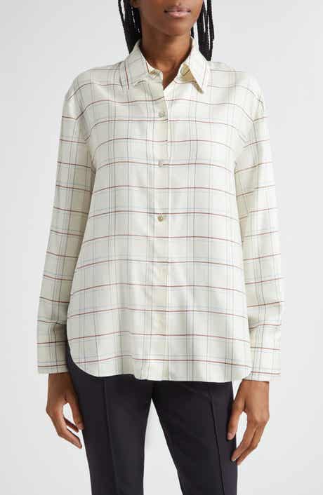 Check Plaid Button-Up Shirt