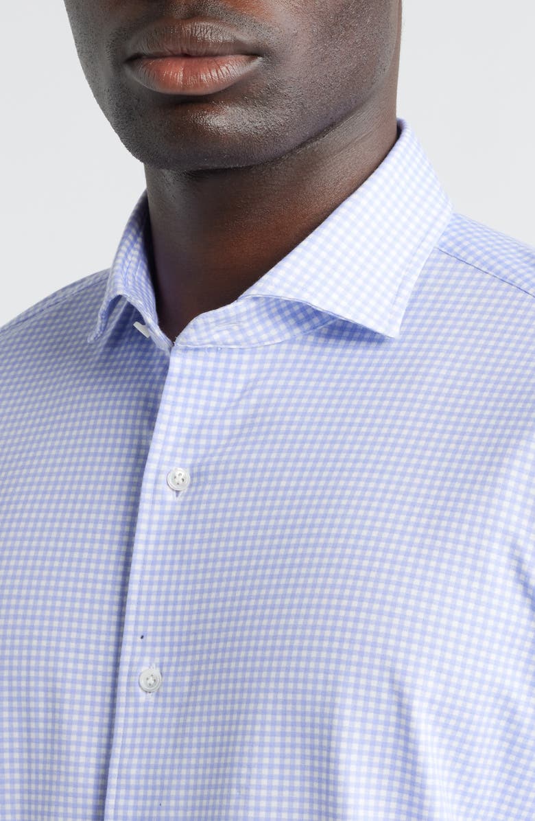 Peter Millar Excursionist Flex Tailored Fit Wrinkle Resistant Button-Up Shirt, Alternate, color, Iris Mist