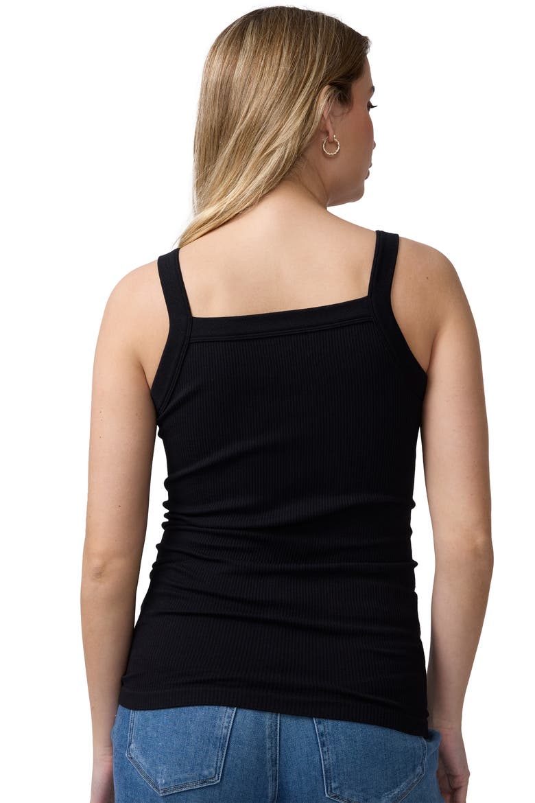 Rib Seamless Fashion Tank, Alternate, color, Black