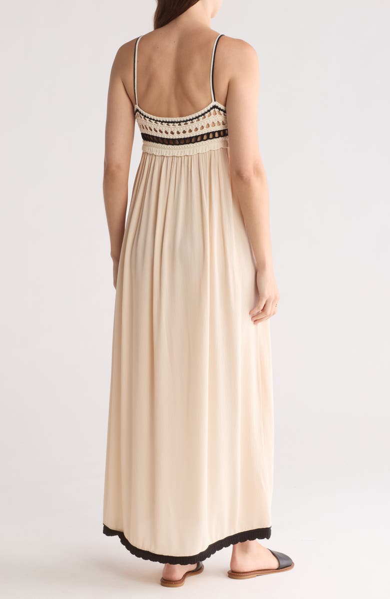 STITCHDROP Kuhulu Crochet Trim Babydoll Dress, Alternate, color, 