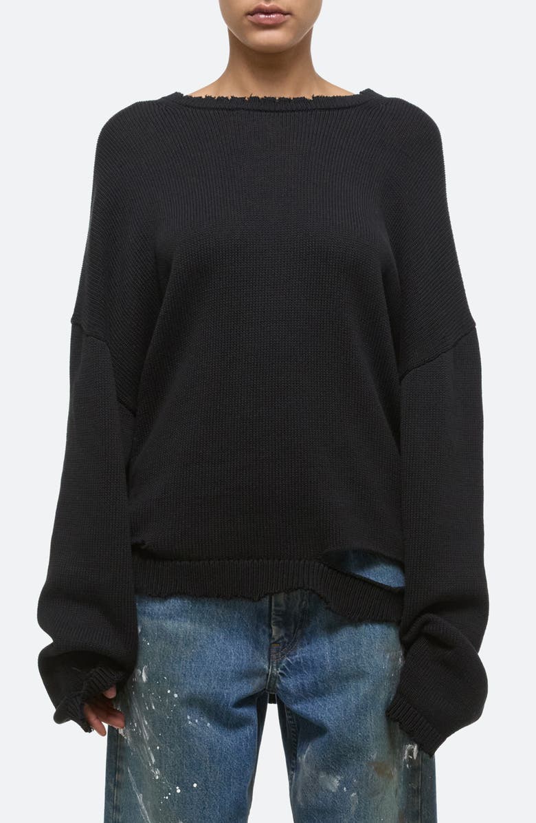 Helmut Lang Distressed Oversize Sweater, Main, color,