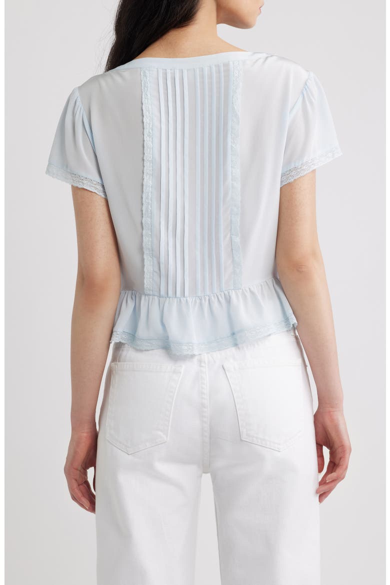 The Silk Coquette Top, Alternate, color, SKY BLUE