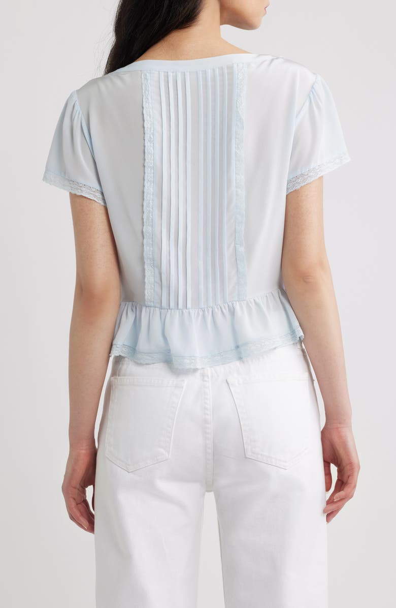 FRAME The Silk Coquette Top, Alternate, color, Sky Blue