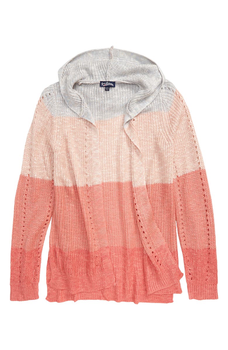 Freshman Knit Hooded Cardigan, Main, color, 