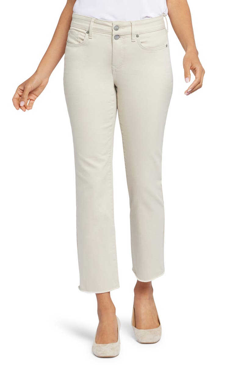 NYDJ Marilyn Frayed Two-Button Ankle Straight Leg Jeans, Main, color,