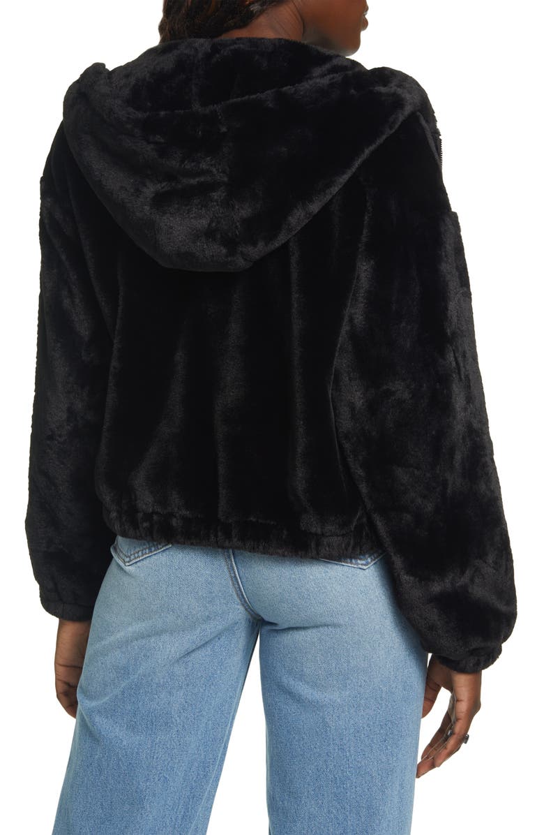 BP. Hooded Faux Fur Jacket, Alternate, color, 