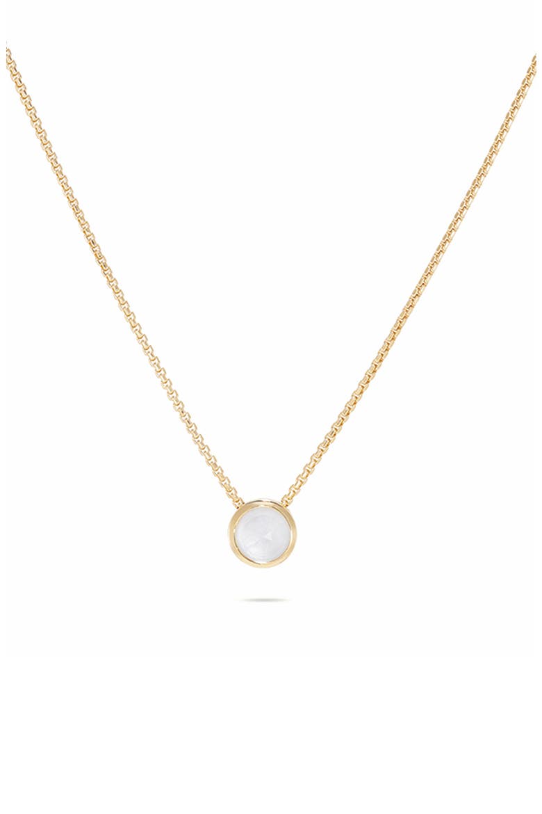 Signature Midi Pendant Necklace, Main, color, IRIDESCENT PEARL/ GOLD