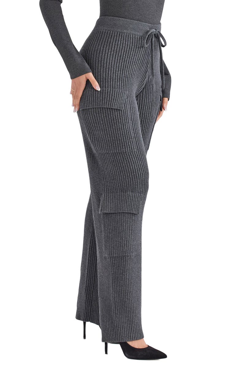 HOUSE OF CB Tea Cotton Rib Utility Pants, Alternate, color, 