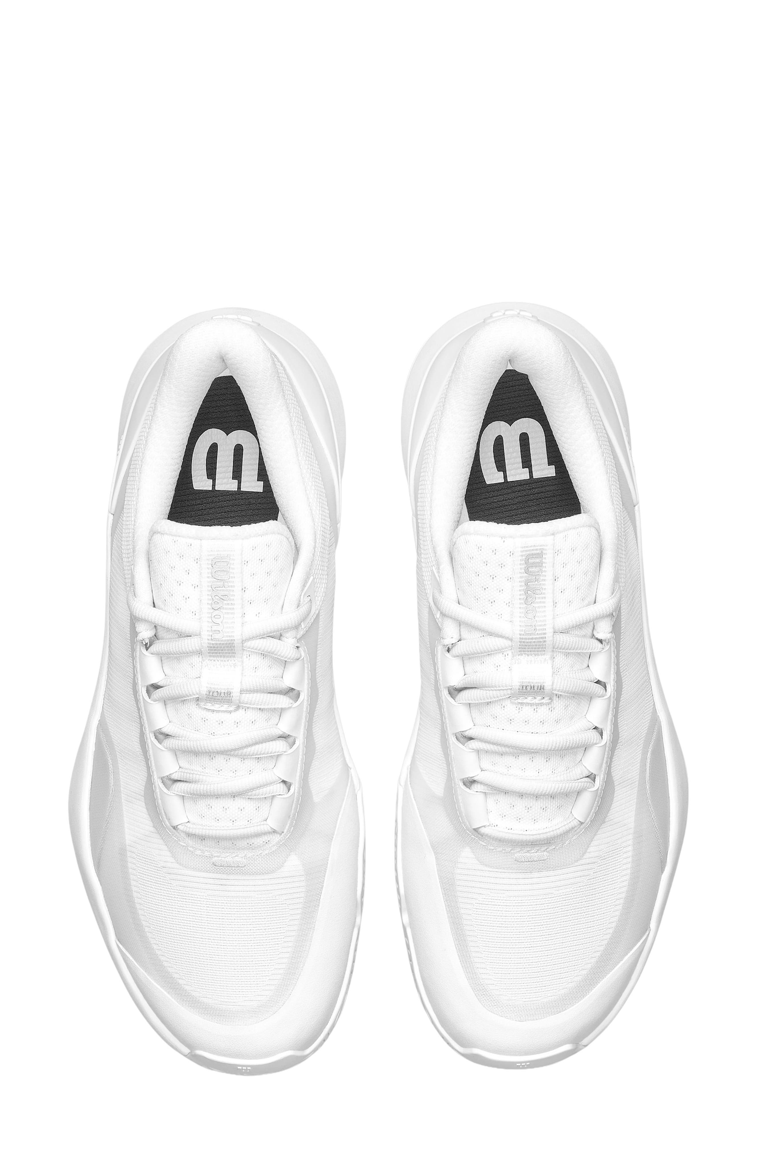 Intrigue Tour Tennis Sneaker, Alternate, color, WHITE / WHITE / SILVER