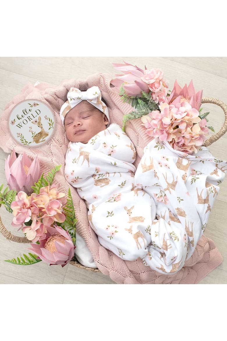 2PK Jersey Swaddle - Sophia Garden, Alternate, color, Sophia Garden