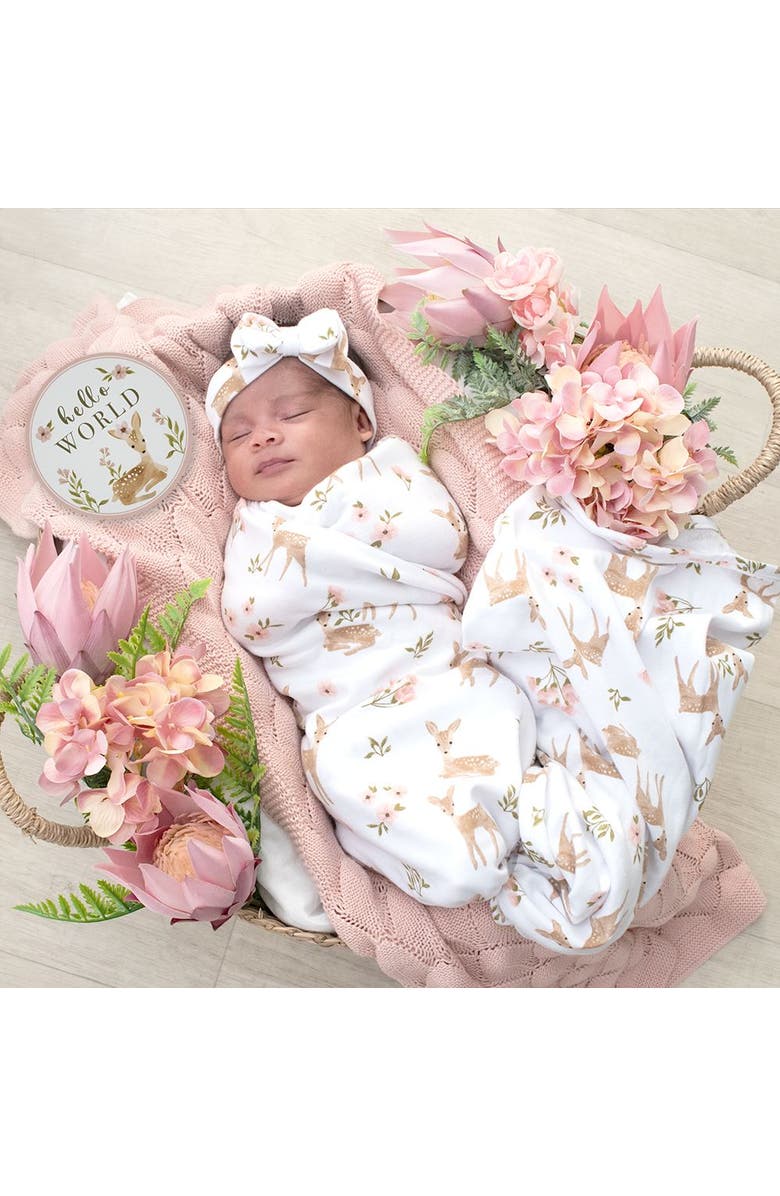 Living Textiles 2PK Jersey Swaddle - Sophia Garden, Alternate, color, Sophia Garden