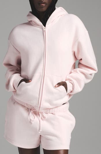 SKIMS Cotton Fleece Blend Classic Zip-Up Hoodie | Nordstrom