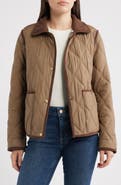Bernardo Corduroy Trim Quilted Barn Jacket
