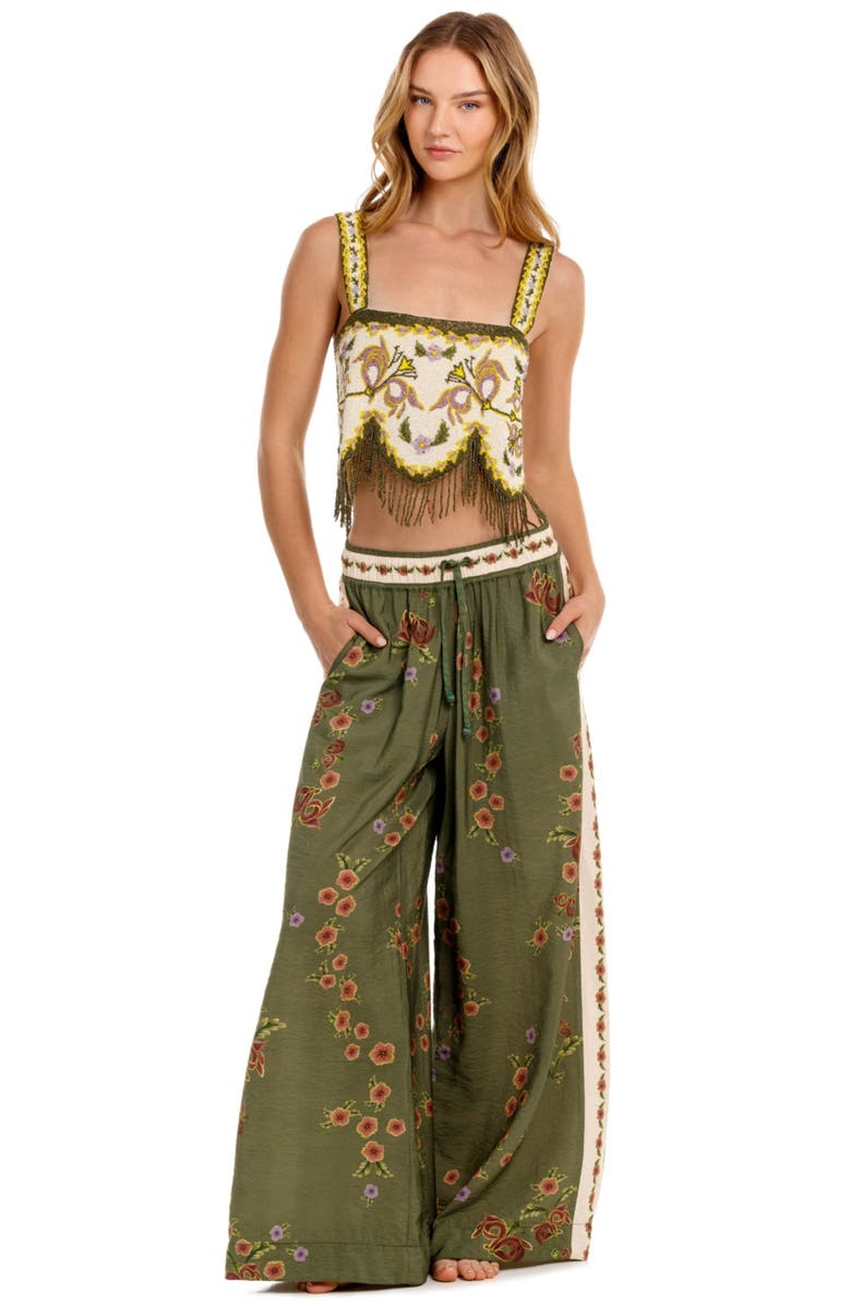 Agua Bendita Janis Aura Cover-Up Pants, Alternate, color, Green Multi