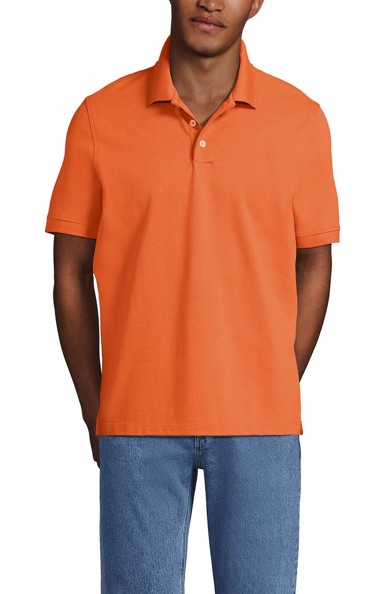 Lands' End Short Sleeve Comfort-First Mesh Polo Shirt, Main, color, Light Orange